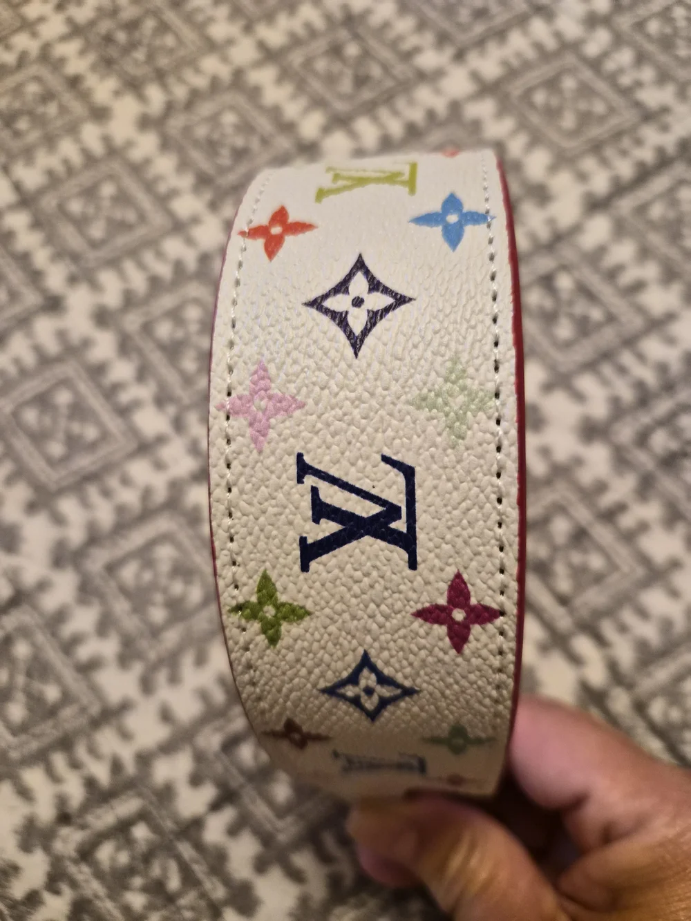 Louis Vuitton White Multicolor Monogram Kids Headband